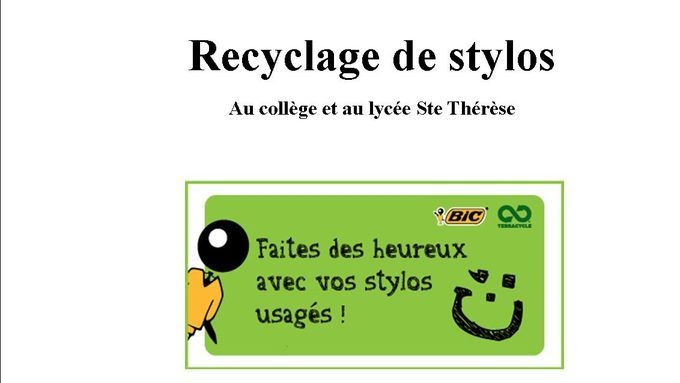 Recyclage de stylos